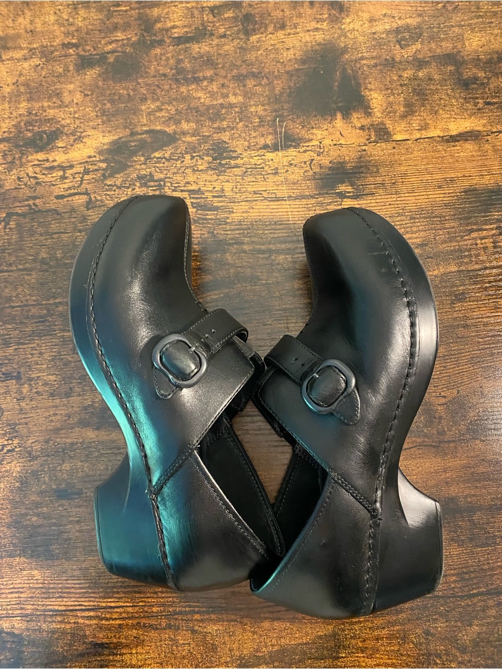 Dansko Black Slip-On Casual Leather Shoes - Picture 7 of 9